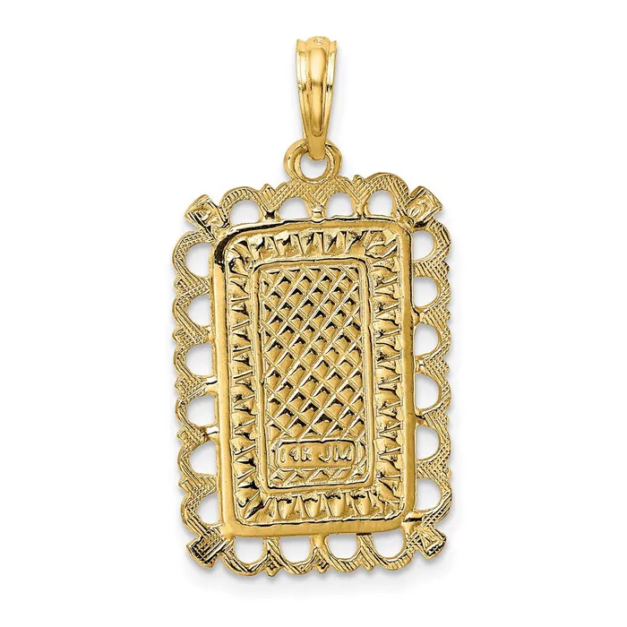 Goldia Charm Necklaces 14k Yellow Gold Hearts w Ace Playing Cards Charm