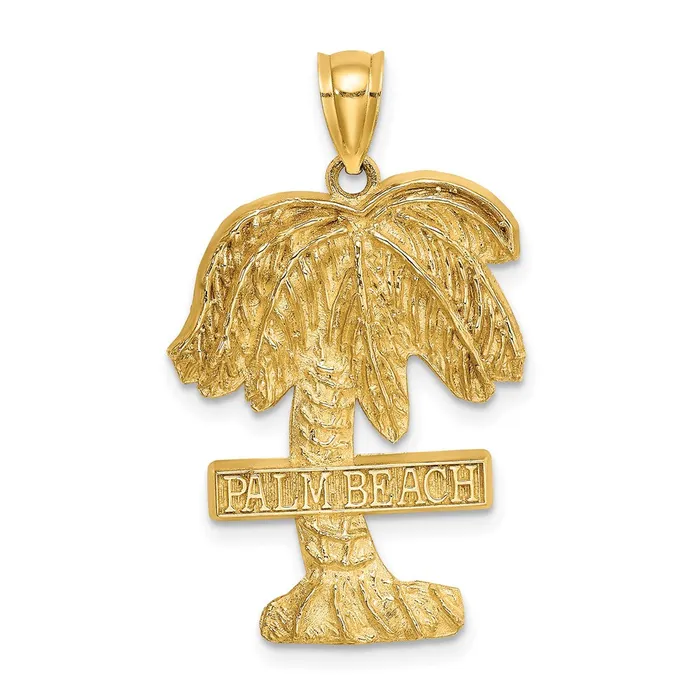 Goldia Charm Necklaces 14k Yellow Gold PALM BEACH Palm Tree Charm