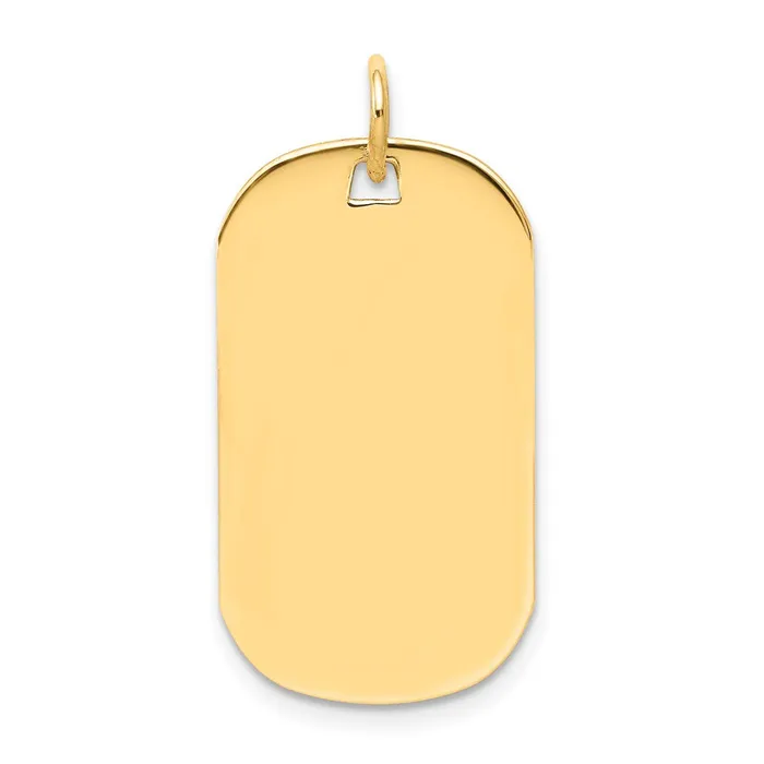 Goldia Charm Necklaces 14k Yellow Gold Plain 018 Gauge Engraveable Dog Tag Disc Charm Goldia Charm Necklaces 14k Yellow Gold Plain 018 Gauge Engraveable Dog Tag Disc Charm