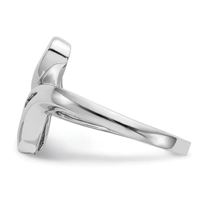 Goldiacom 14K White Gold Diamond Band Rings