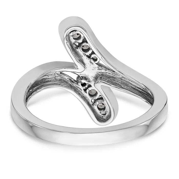 Goldiacom 14K White Gold Diamond Band Rings
