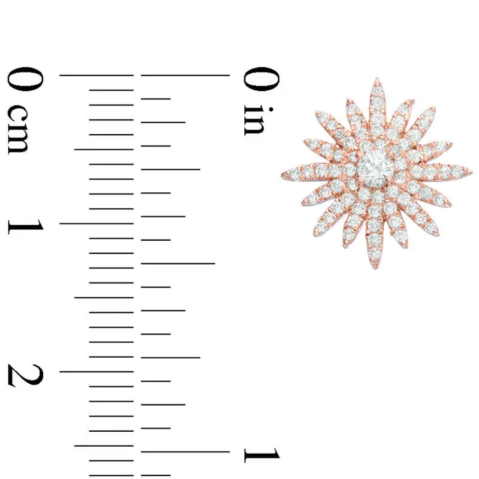 Goldia Earrings 063 CT TW Diamond Starburst Stud Earrings in 14K Rose Gold Goldia Earrings 063 CT TW Diamond Starburst Stud Earrings in 14K Rose Gold