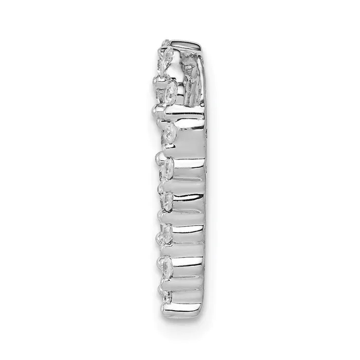 Goldia Necklaces 14k White Gold 15ct Real Diamond Heart Chain Slide