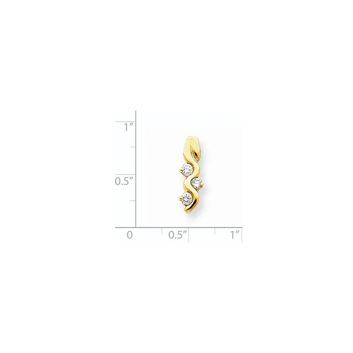 Goldia PreStyled Sets 14K Yellow Gold A Real Diamond chain slide