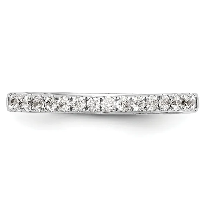 Goldia Rings 022ct CZ Solid Real 14K White Gold Wedding Band Ring