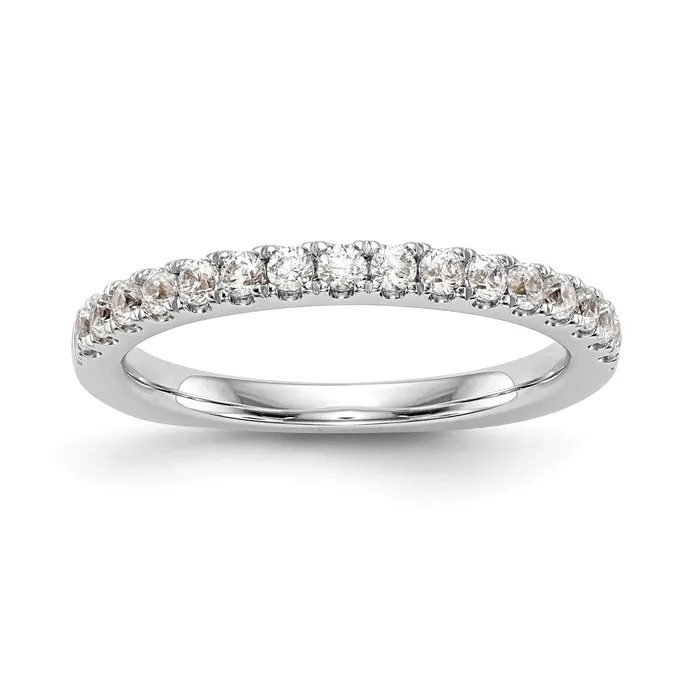 Goldia Rings 027ct CZ Solid Real 14k White Gold Wedding Wedding Band Ring Goldia Rings 027ct CZ Solid Real 14k White Gold Wedding Wedding Band Ring