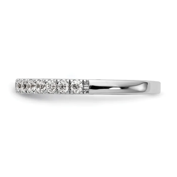 Goldia Rings 027ct CZ Solid Real 14k White Gold Wedding Wedding Band Ring