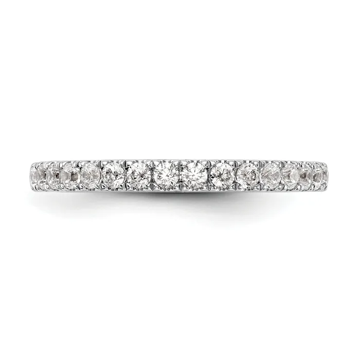Goldia Rings 027ct CZ Solid Real 14k White Gold Wedding Wedding Band Ring