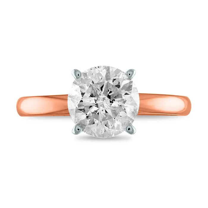 Goldia Rings 15 CT Certified Natural Clarity Enhanced Diamond Solitaire Engagement Ring in Solid 14K Rose Gold II2 Goldia Rings 15 CT Certified Natural Clarity Enhanced Diamond Solitaire Engagement Ring in Solid 14K Rose Gold II2