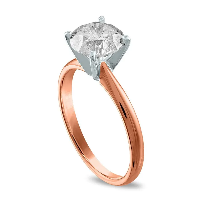 Goldia Rings 15 CT Certified Natural Clarity Enhanced Diamond Solitaire Engagement Ring in Solid 14K Rose Gold II2 Goldia Rings 15 CT Certified Natural Clarity Enhanced Diamond Solitaire Engagement Ring in Solid 14K Rose Gold II2