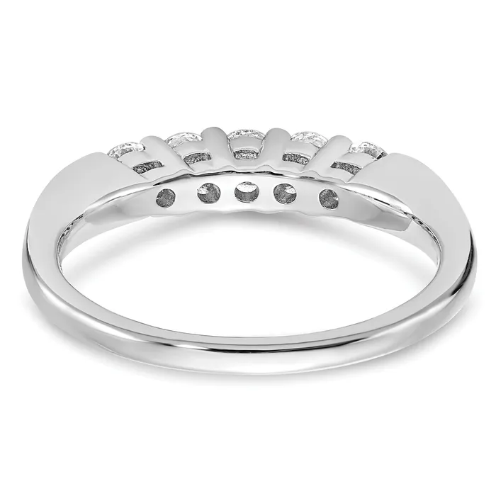 Goldia Rings 14k White Gold 12 Ct Lab Grown Diamond VSSI G Five Stone Fashion Band Ring