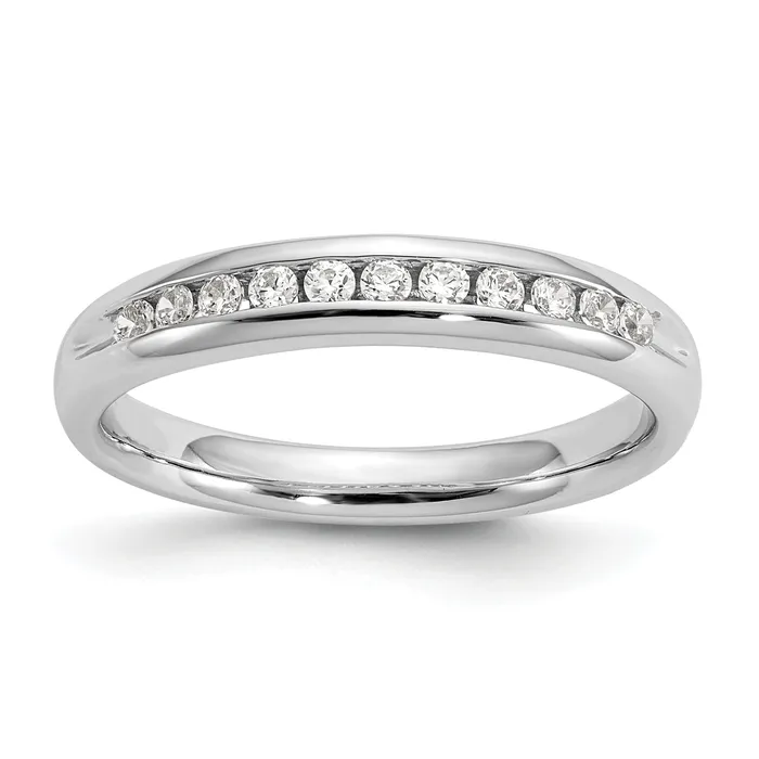 Goldia Rings 14k White Gold 15 Ct Lab Grown Diamond VSSI G Eleven Stone Channel Set Band Ring Goldia Rings 14k White Gold 15 Ct Lab Grown Diamond VSSI G Eleven Stone Channel Set Band Ring