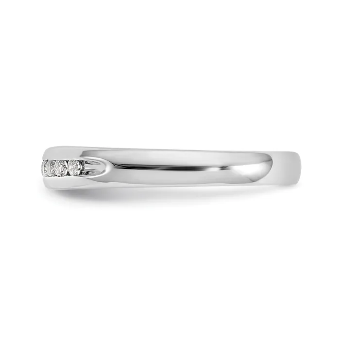 Goldia Rings 14k White Gold 15 Ct Lab Grown Diamond VSSI G Eleven Stone Channel Set Band Ring