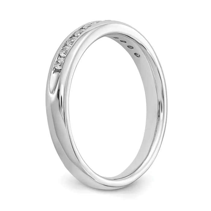 Goldia Rings 14k White Gold 15 Ct Lab Grown Diamond VSSI G Eleven Stone Channel Set Band Ring