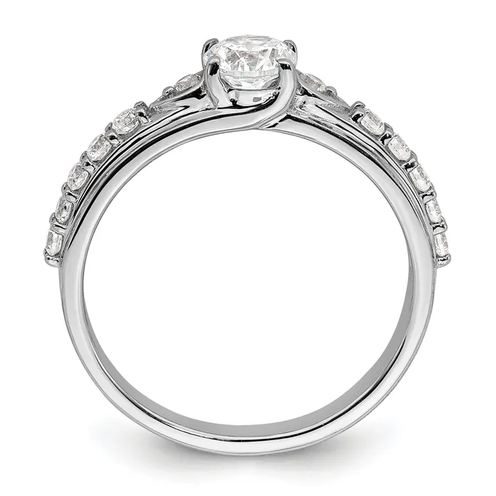 Goldia Rings 14k White Gold 34 Ct Lab Grown Diamond VSSI G Petite Engagement Ring