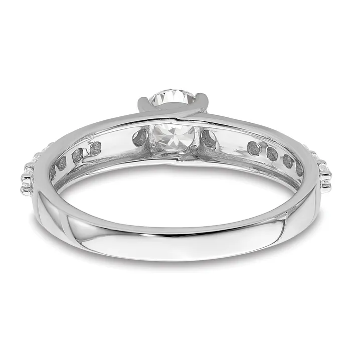 Goldia Rings 14k White Gold 34 Ct Lab Grown Diamond VSSI G Petite Engagement Ring