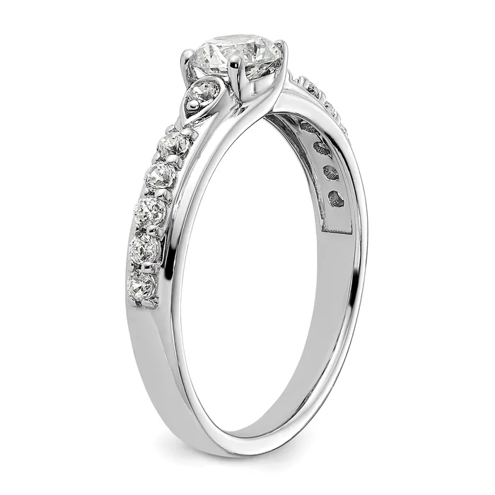 Goldia Rings 14k White Gold 34 Ct Lab Grown Diamond VSSI G Petite Engagement Ring
