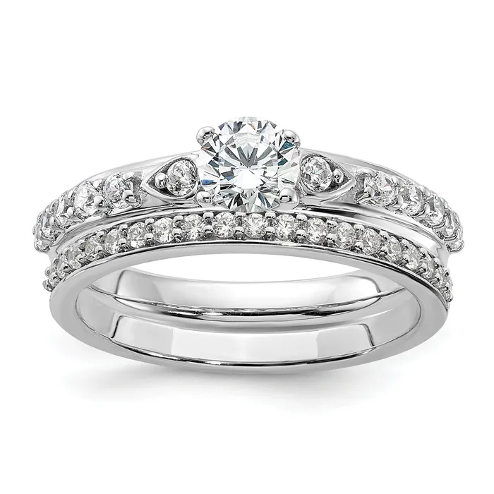 Goldia Rings 14k White Gold 34 Ct Lab Grown Diamond VSSI G Petite Engagement Ring