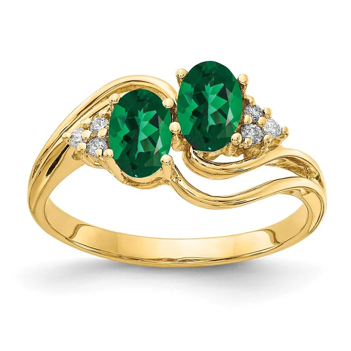 Goldia Rings 14k Yellow Gold 6x4mm Oval Mount St Helens VS Diamond ring