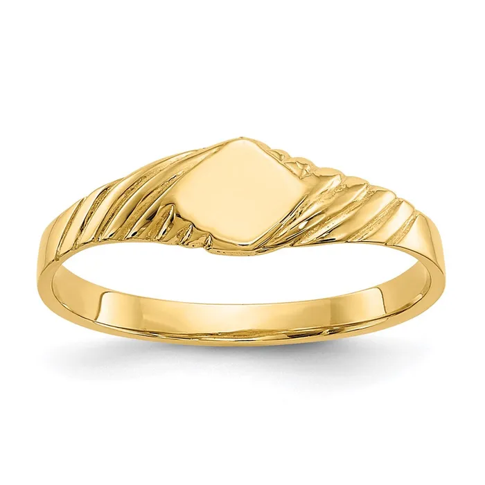 Goldia Rings 14K Yellow Gold Childs Fancy Signet Ring