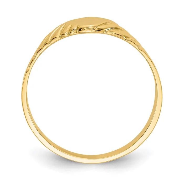 Goldia Rings 14K Yellow Gold Childs Fancy Signet Ring