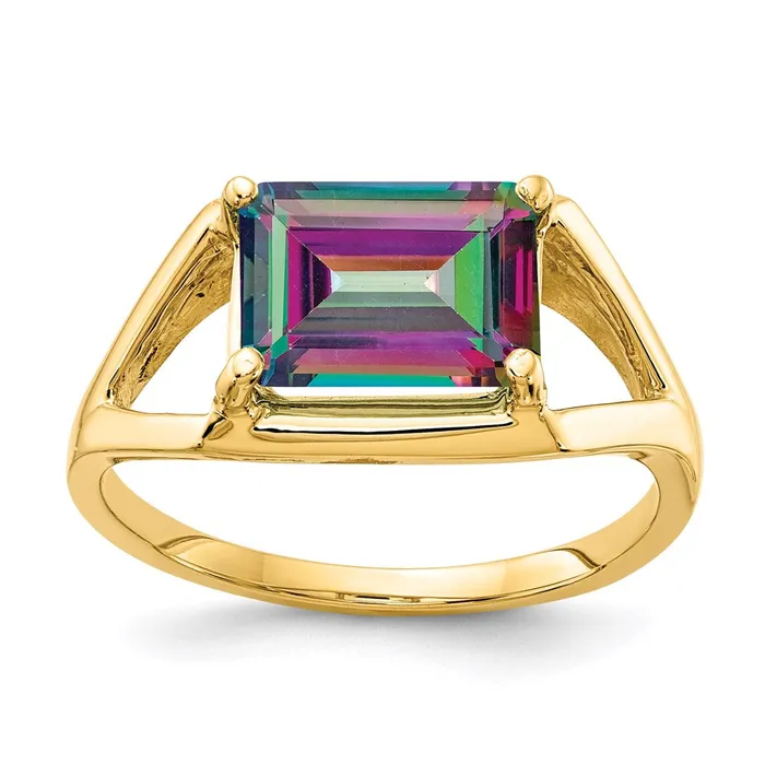 Goldia Rings 14K Yellow Gold Mystic Topaz Ring