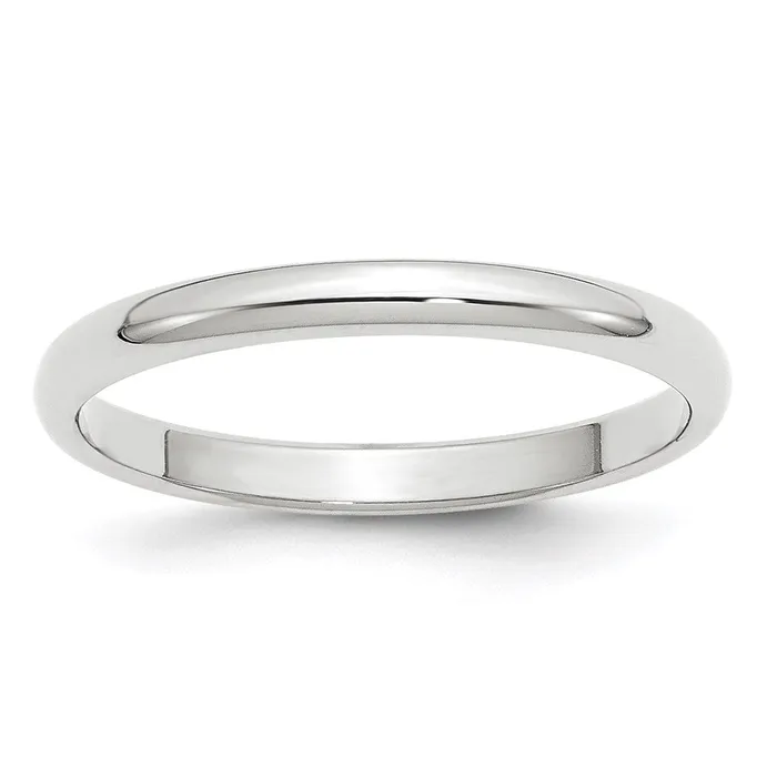 Goldia Rings Solid 10K White Gold 25mm Half Round MensWomens Wedding Band Ring Size 11 Goldia Rings Solid 10K White Gold 25mm Half Round MensWomens Wedding Band Ring Size 11