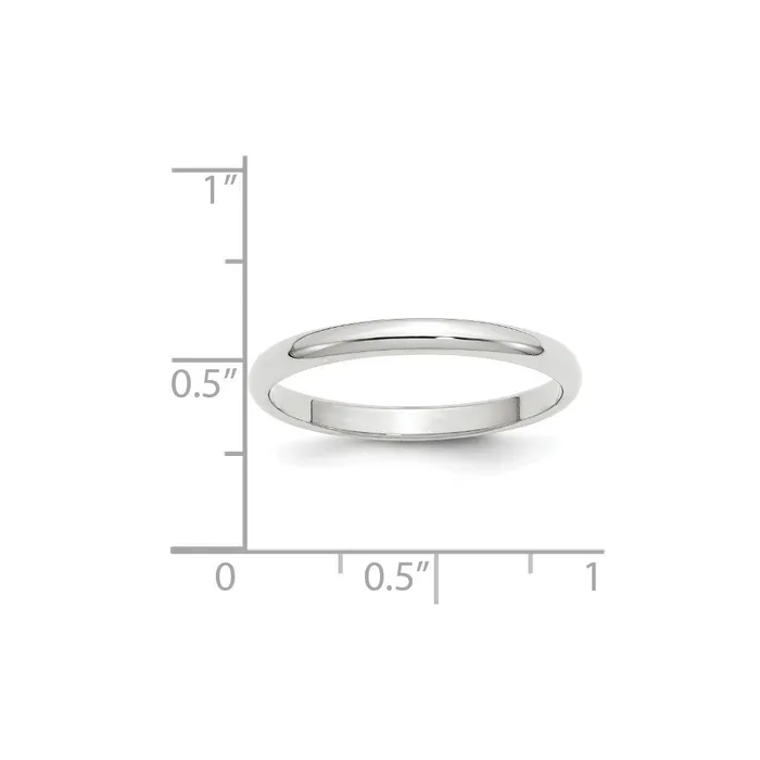 Goldia Rings Solid 10K White Gold 25mm Half Round MensWomens Wedding Band Ring Size 11 Goldia Rings Solid 10K White Gold 25mm Half Round MensWomens Wedding Band Ring Size 11