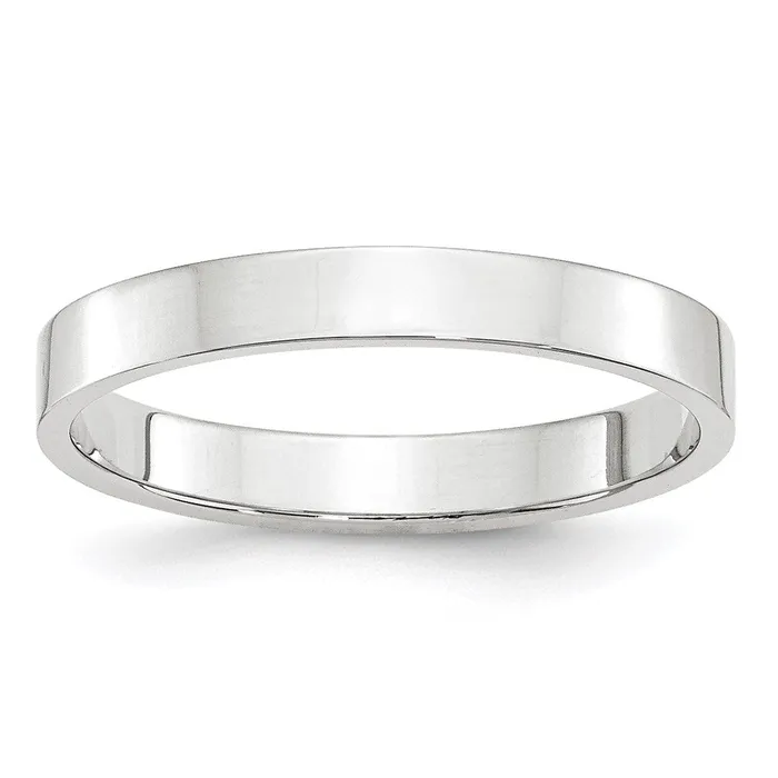 Goldia Rings Solid 10K White Gold 3mm Light Weight Flat MensWomens Wedding Band Ring Size 95 Goldia Rings Solid 10K White Gold 3mm Light Weight Flat MensWomens Wedding Band Ring Size 95