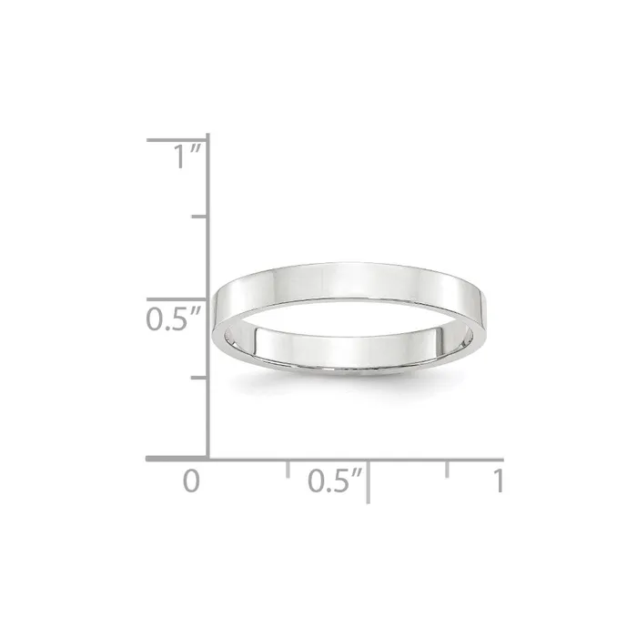Goldia Rings Solid 10K White Gold 3mm Light Weight Flat MensWomens Wedding Band Ring Size 95 Goldia Rings Solid 10K White Gold 3mm Light Weight Flat MensWomens Wedding Band Ring Size 95