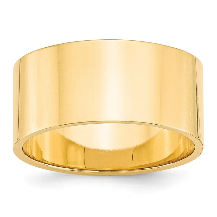 Goldia Rings Solid 10K Yellow Gold 10mm Light Weight Flat MensWomens Wedding Band Ring Size 45 Goldia Rings Solid 10K Yellow Gold 10mm Light Weight Flat MensWomens Wedding Band Ring Size 45