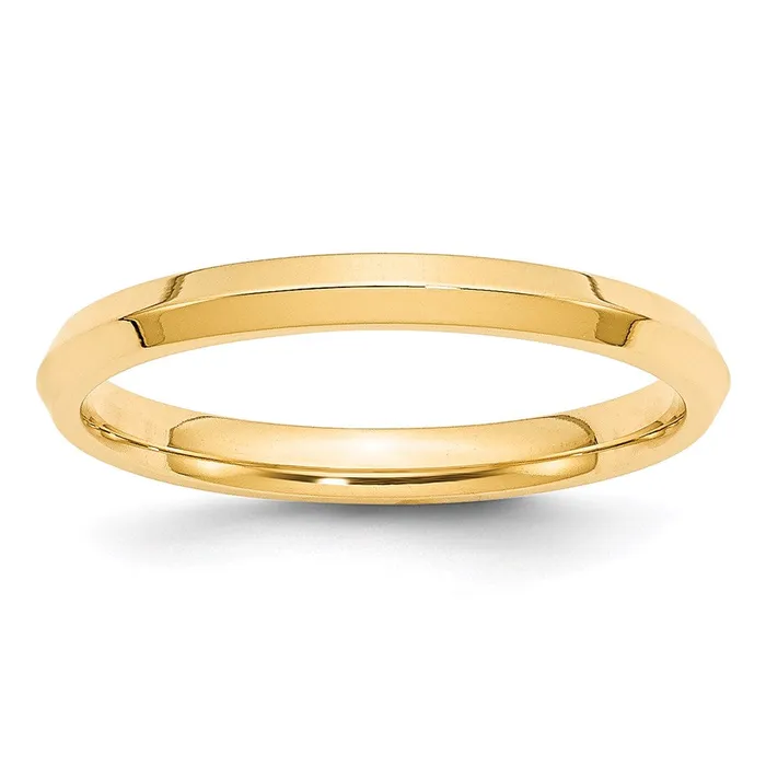 Goldia Rings Solid 10K Yellow Gold 25mm Knife Edge Comfort Fit MensWomens Wedding Band Ring Size 6 Goldia Rings Solid 10K Yellow Gold 25mm Knife Edge Comfort Fit MensWomens Wedding Band Ring Size 6