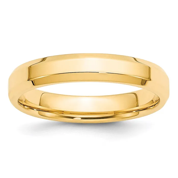 Goldia Rings Solid 10K Yellow Gold 4mm Bevel Edge Comfort Fit MensWomens Wedding Band Ring Size 115 Goldia Rings Solid 10K Yellow Gold 4mm Bevel Edge Comfort Fit MensWomens Wedding Band Ring Size 115