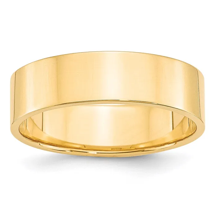 Goldia Rings Solid 10K Yellow Gold 6mm Light Weight Flat MensWomens Wedding Band Ring Size 75 Goldia Rings Solid 10K Yellow Gold 6mm Light Weight Flat MensWomens Wedding Band Ring Size 75