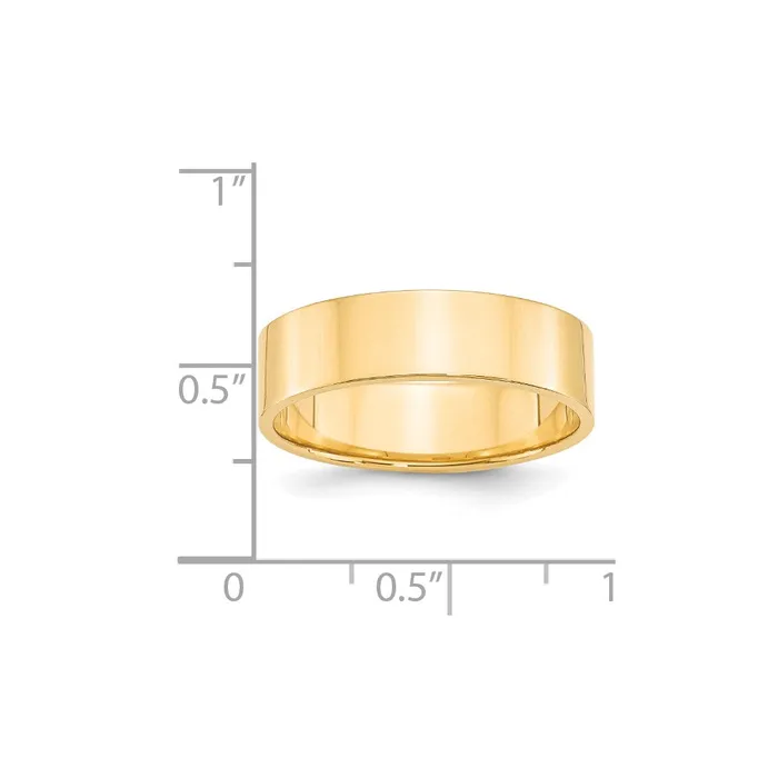 Goldia Rings Solid 10K Yellow Gold 6mm Light Weight Flat MensWomens Wedding Band Ring Size 75 Goldia Rings Solid 10K Yellow Gold 6mm Light Weight Flat MensWomens Wedding Band Ring Size 75