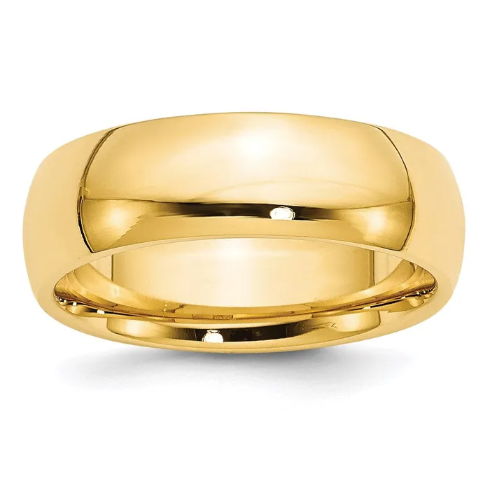 Goldia Rings Solid 10K Yellow Gold 7mm Comfort Fit MensWomens Wedding Band Ring Size 12 Goldia Rings Solid 10K Yellow Gold 7mm Comfort Fit MensWomens Wedding Band Ring Size 12