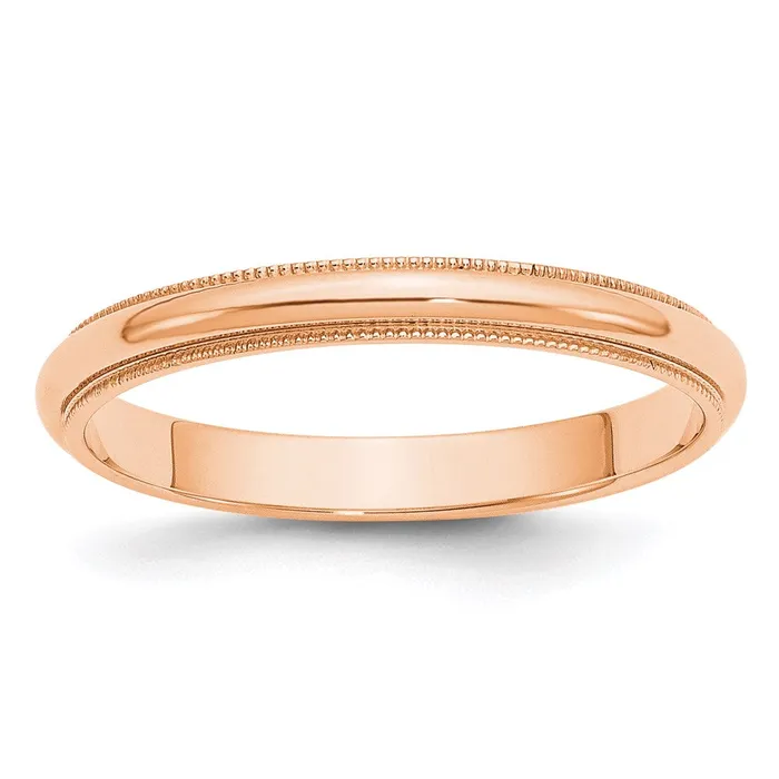 Goldia Rings Solid 10K Yellow Gold Rose Gold 3mm Milgrain HalfRound Wedding MensWomens Wedding Band Ring Size 6 Goldia Rings Solid 10K Yellow Gold Rose Gold 3mm Milgrain HalfRound Wedding MensWomens Wedding Band Ring Size 6