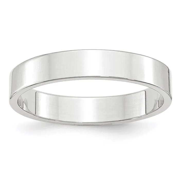 Goldia Rings Solid 14K White Gold 4mm Light Weight Flat MensWomens Wedding Band Ring Size 7 Goldia Rings Solid 14K White Gold 4mm Light Weight Flat MensWomens Wedding Band Ring Size 7