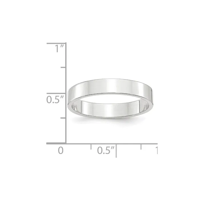 Goldia Rings Solid 14K White Gold 4mm Light Weight Flat MensWomens Wedding Band Ring Size 7 Goldia Rings Solid 14K White Gold 4mm Light Weight Flat MensWomens Wedding Band Ring Size 7