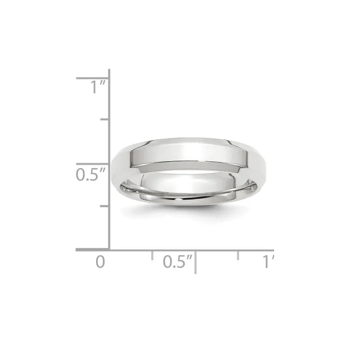 Goldia Rings Solid 14K White Gold 5mm Bevel Edge Comfort Fit MensWomens Wedding Band Ring Size 10 Goldia Rings Solid 14K White Gold 5mm Bevel Edge Comfort Fit MensWomens Wedding Band Ring Size 10