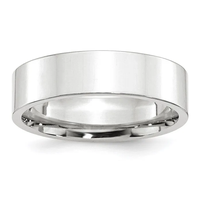 Goldia Rings Solid 14K White Gold 6mm Standard Flat Comfort Fit MensWomens Wedding Band Ring Size 85 Goldia Rings Solid 14K White Gold 6mm Standard Flat Comfort Fit MensWomens Wedding Band Ring Size 85