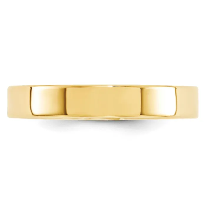 Goldia Rings Solid 14K Yellow Gold 4mm Standard Flat Comfort Fit MensWomens Wedding Band Ring Size 45 Goldia Rings Solid 14K Yellow Gold 4mm Standard Flat Comfort Fit MensWomens Wedding Band Ring Size 45
