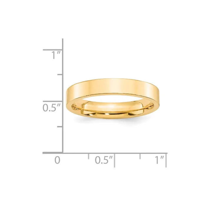 Goldia Rings Solid 14K Yellow Gold 4mm Standard Flat Comfort Fit MensWomens Wedding Band Ring Size 45 Goldia Rings Solid 14K Yellow Gold 4mm Standard Flat Comfort Fit MensWomens Wedding Band Ring Size 45