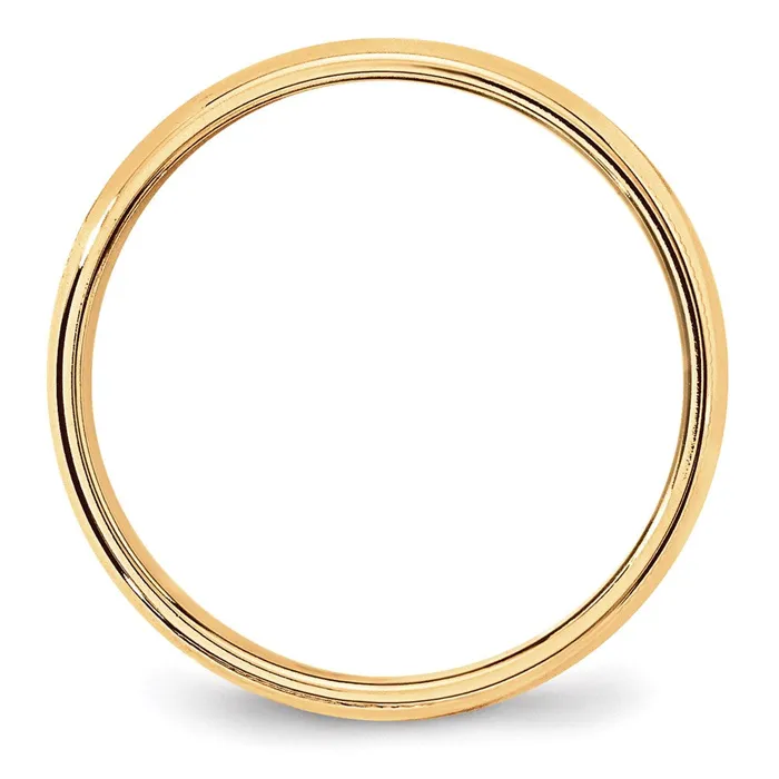 Goldia Rings Solid 14K Yellow Gold 6mm Light Weight Milgrain Half Round MensWomens Wedding Band Ring Size 6 Goldia Rings Solid 14K Yellow Gold 6mm Light Weight Milgrain Half Round MensWomens Wedding Band Ring Size 6