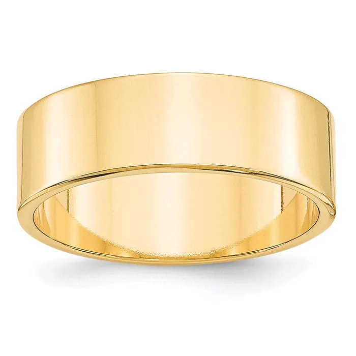 Goldia Rings Solid 14K Yellow Gold 7mm Light Weight Flat MensWomens Wedding Band Ring Size 14 Goldia Rings Solid 14K Yellow Gold 7mm Light Weight Flat MensWomens Wedding Band Ring Size 14