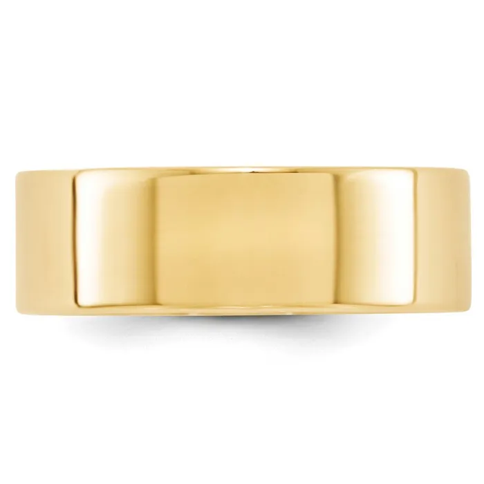 Goldia Rings Solid 14K Yellow Gold 7mm Light Weight Flat MensWomens Wedding Band Ring Size 14 Goldia Rings Solid 14K Yellow Gold 7mm Light Weight Flat MensWomens Wedding Band Ring Size 14