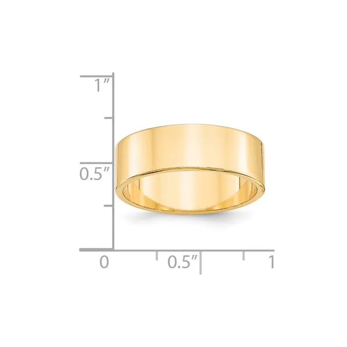 Goldia Rings Solid 14K Yellow Gold 7mm Light Weight Flat MensWomens Wedding Band Ring Size 14 Goldia Rings Solid 14K Yellow Gold 7mm Light Weight Flat MensWomens Wedding Band Ring Size 14