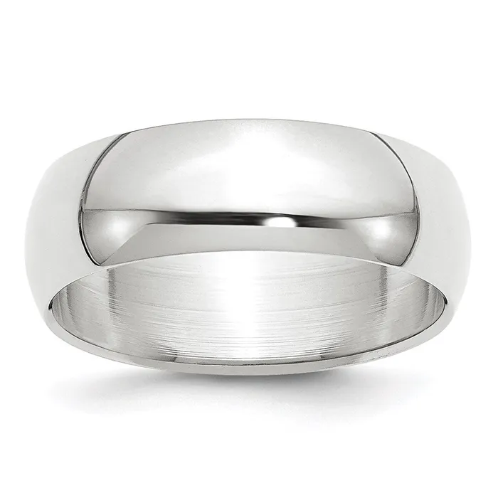 Goldia Rings Solid 14K Yellow Gold White Gold 7mm HalfRound MensWomens Wedding Band Ring Size 65 Goldia Rings Solid 14K Yellow Gold White Gold 7mm HalfRound MensWomens Wedding Band Ring Size 65