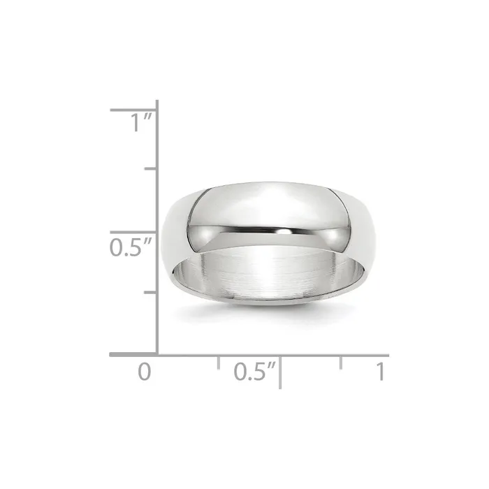 Goldia Rings Solid 14K Yellow Gold White Gold 7mm HalfRound MensWomens Wedding Band Ring Size 65 Goldia Rings Solid 14K Yellow Gold White Gold 7mm HalfRound MensWomens Wedding Band Ring Size 65