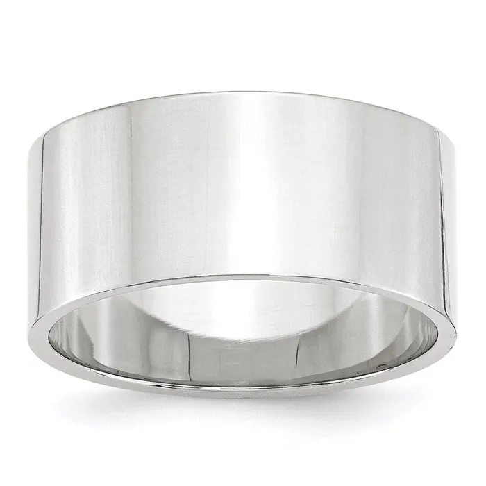 Goldia Rings Solid 18K White Gold 10mm Light Weight Flat MensWomens Wedding Band Ring Size 14 Goldia Rings Solid 18K White Gold 10mm Light Weight Flat MensWomens Wedding Band Ring Size 14